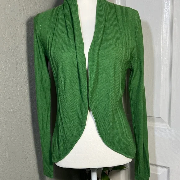 🍃Green Open Front Women's Sweater - Picture 1 of 15